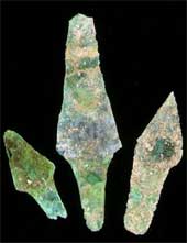 Copper knives from 3000 years ago